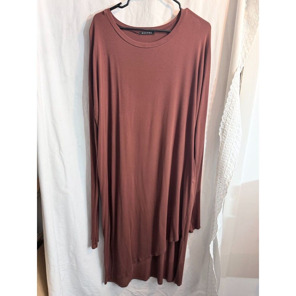 Noctex Rust Colored Long Sleeved Dress w/ Thumb Holes & Pockets!